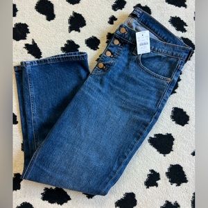 J. Crew mid-rise flare crop jeans